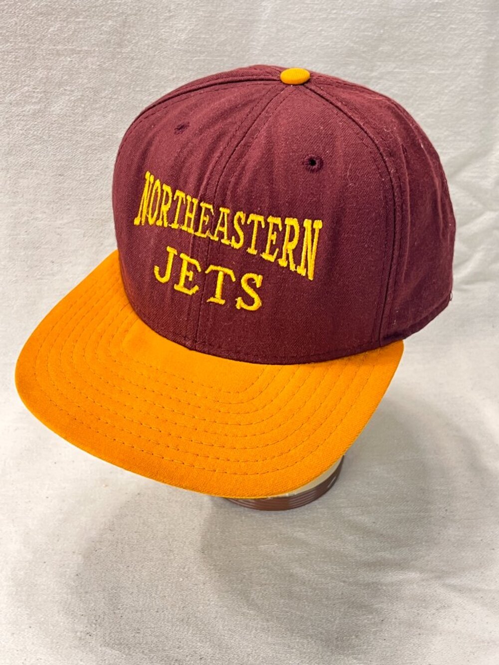 Vintage 90s NEW ERA Snapback Hat Northwestern Jets Dupont Pro Model MADE in USA